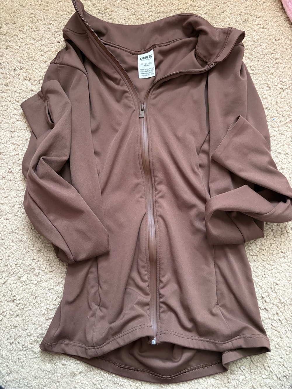 PINK fitted Zip-Up Jacket